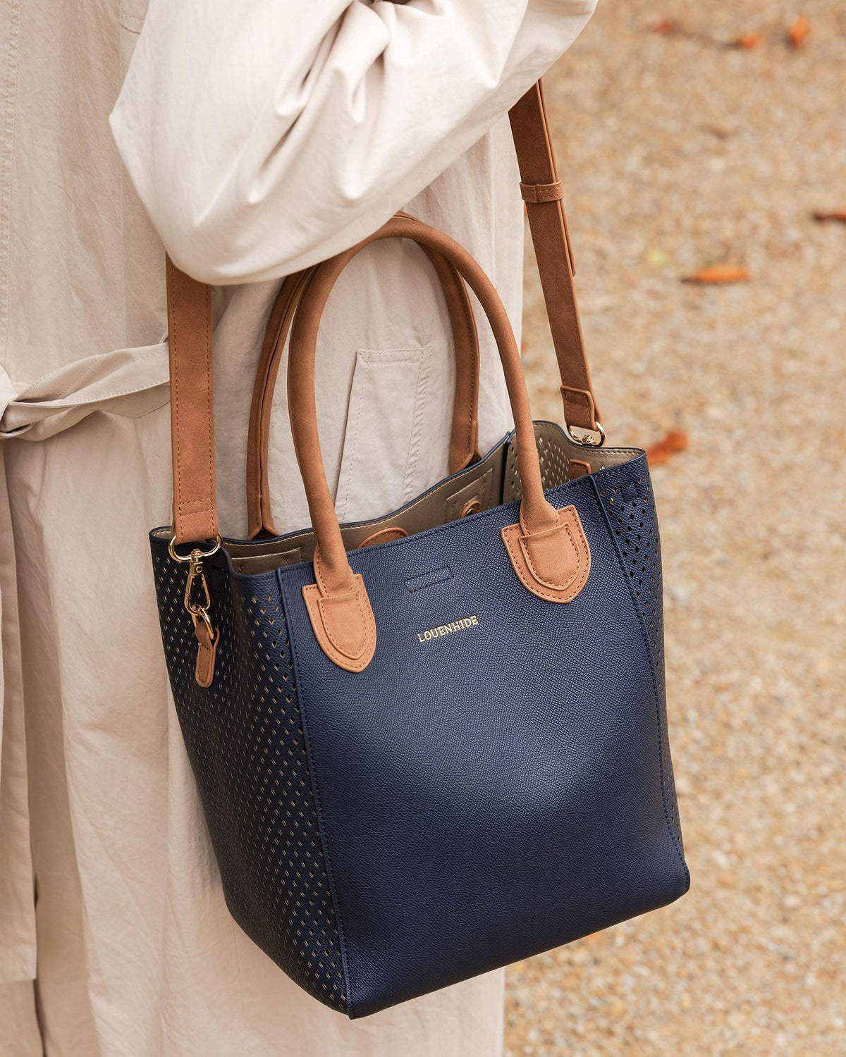 LOUENHIDE Dublin Tote - Navy HANDBAG - Zabecca Living