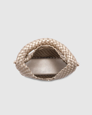 LOUENHIDE Gabby Mini Woven Shoulder Bag - Pink Champagne HANDBAG - Zabecca Living