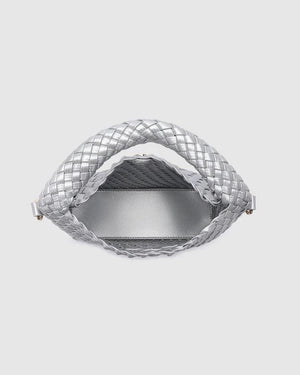 LOUENHIDE Gabby Mini Woven Shoulder Bag - Silver HANDBAG - Zabecca Living
