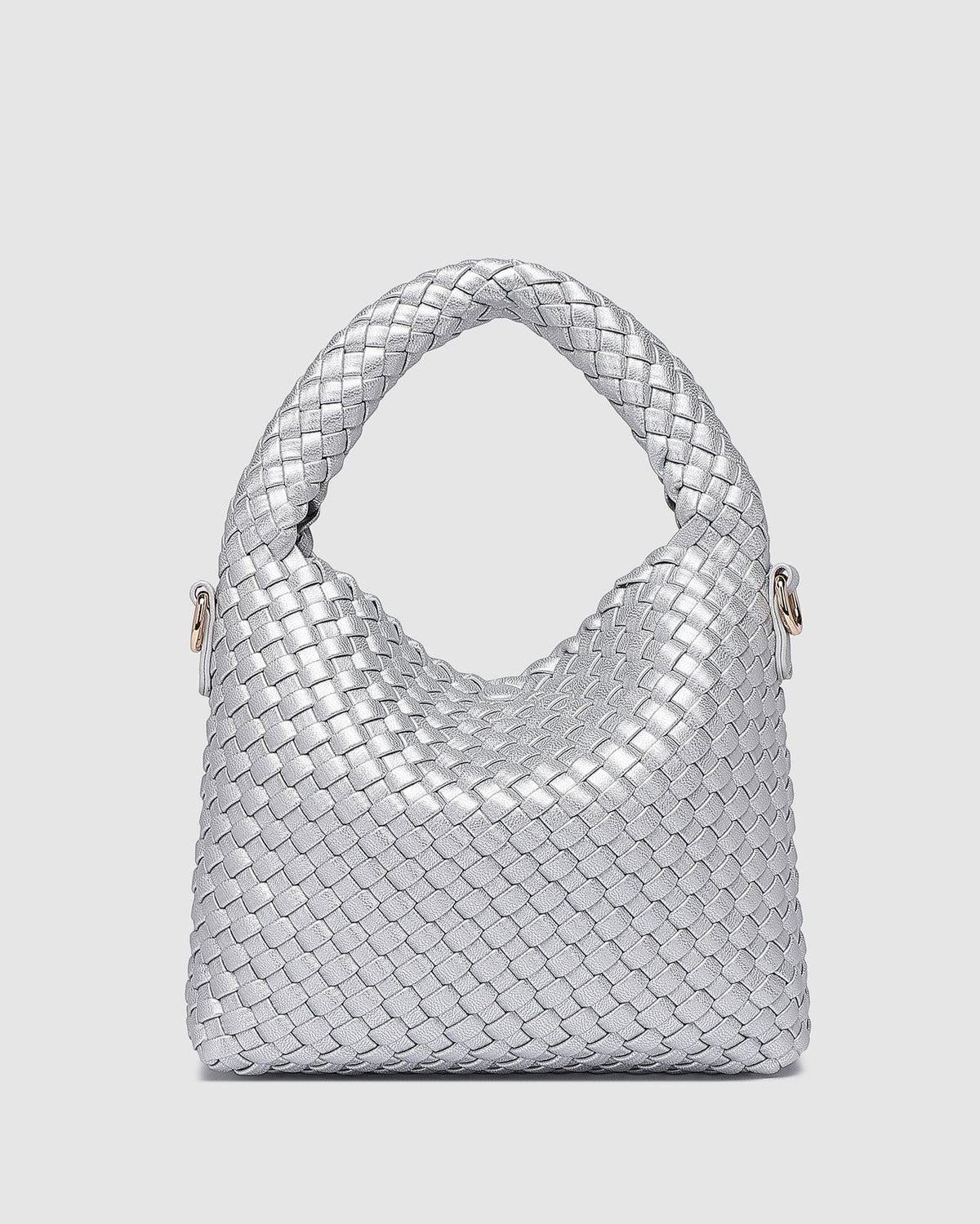 LOUENHIDE Gabby Mini Woven Shoulder Bag - Silver HANDBAG - Zabecca Living