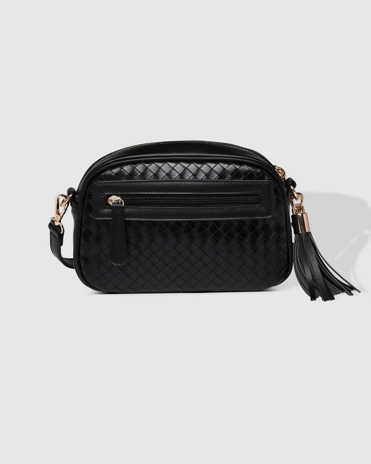 LOUENHIDE Jacinta Woven Crossbody Bag - Black HANDBAG - Zabecca Living