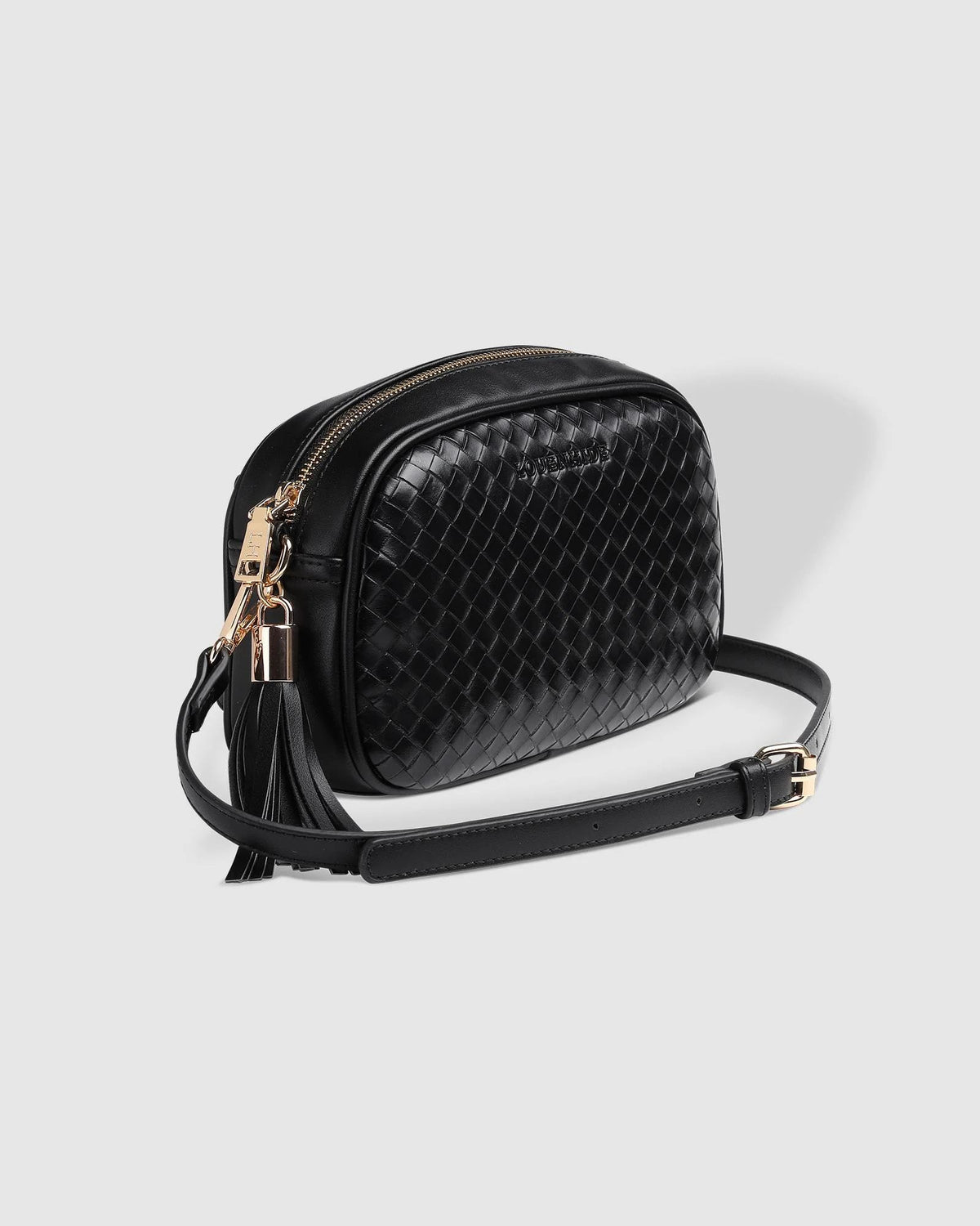 LOUENHIDE Jacinta Woven Crossbody Bag - Black HANDBAG - Zabecca Living