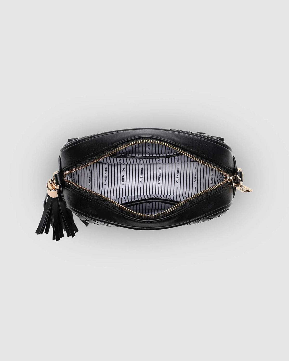 LOUENHIDE Jacinta Woven Crossbody Bag - Black HANDBAG - Zabecca Living