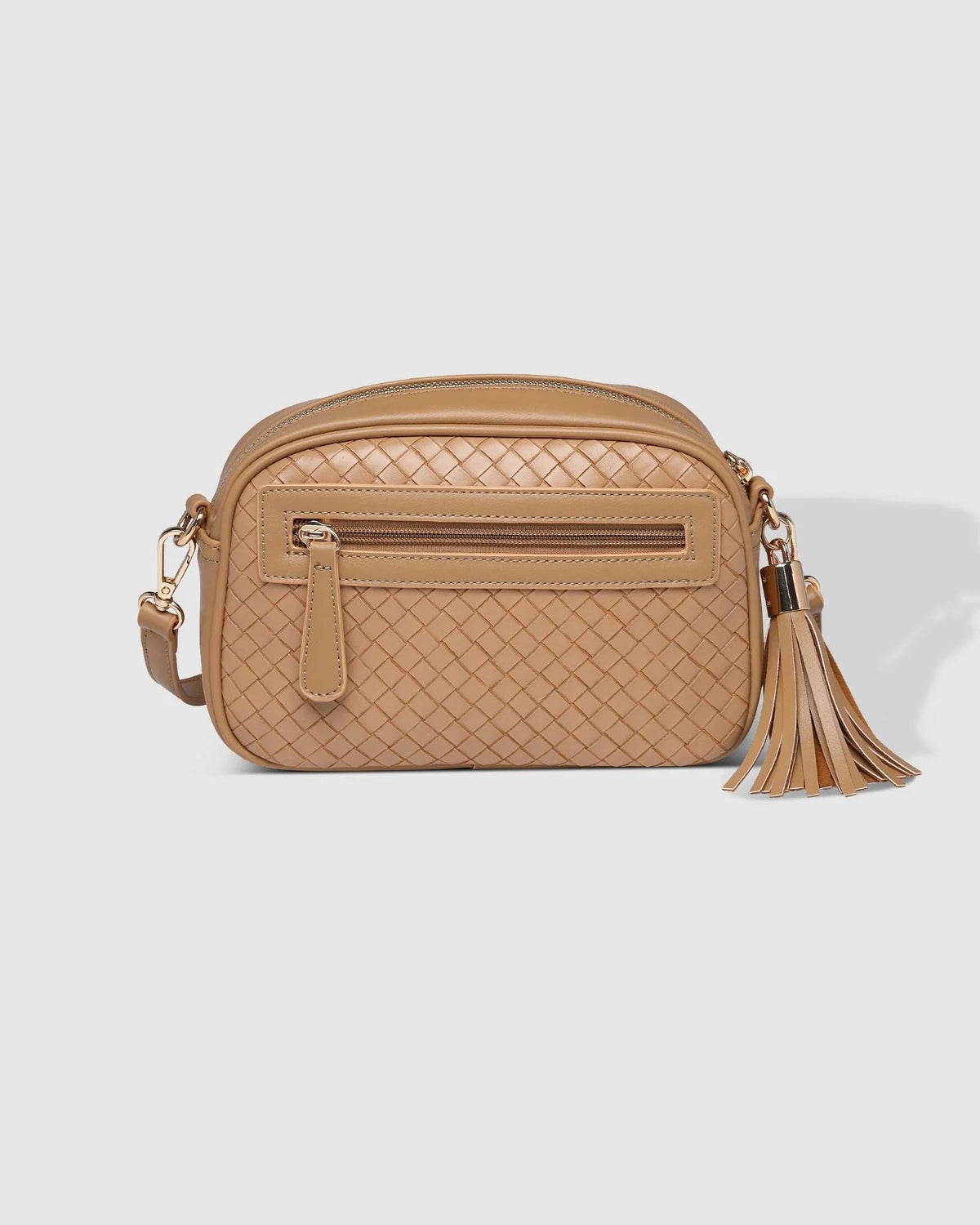 LOUENHIDE Jacinta Woven Crossbody Bag - Camel HANDBAG - Zabecca Living