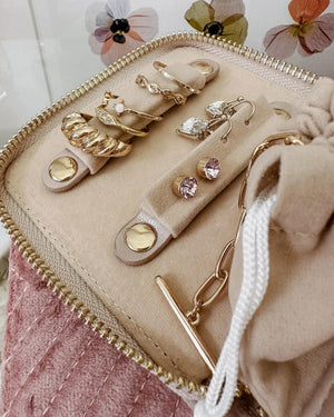 LOUENHIDE Juniper Jewellery Case - Velvet Malt Jewellery Box - Zabecca Living