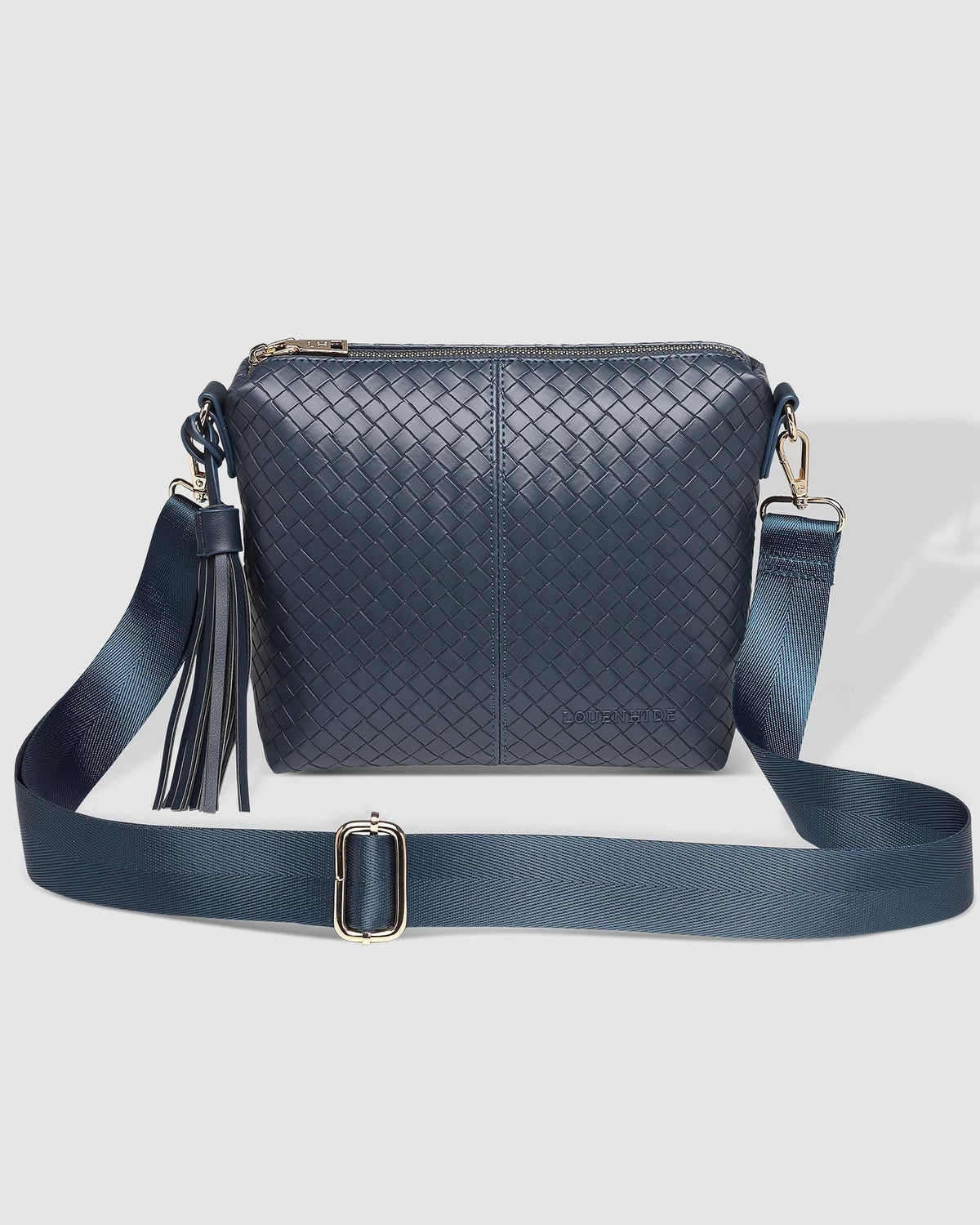 LOUENHIDE Kasey Woven Crossbody Bag - Navy HANDBAG - Zabecca Living