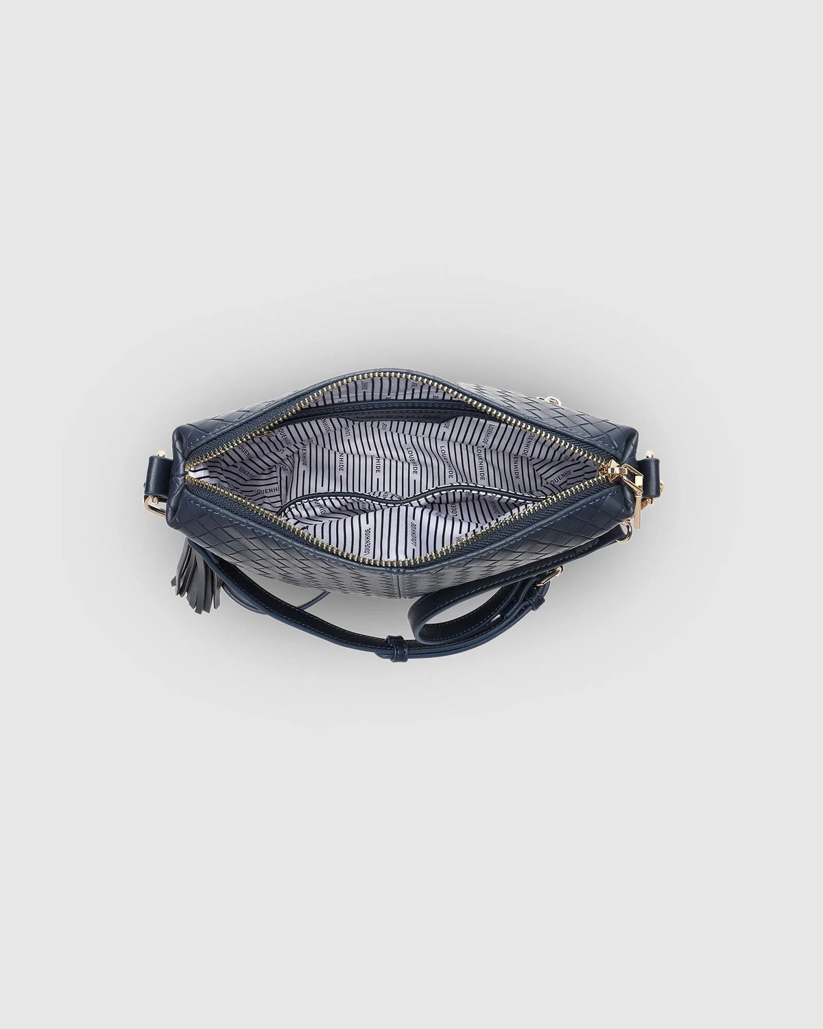LOUENHIDE Kasey Woven Crossbody Bag - Navy HANDBAG - Zabecca Living