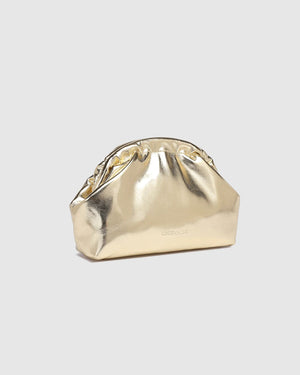 LOUENHIDE Lotus Clutch - Gold HANDBAG - Zabecca Living