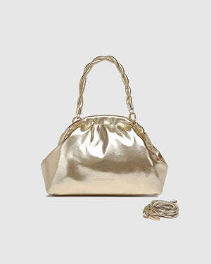 LOUENHIDE Lotus Clutch - Gold HANDBAG - Zabecca Living