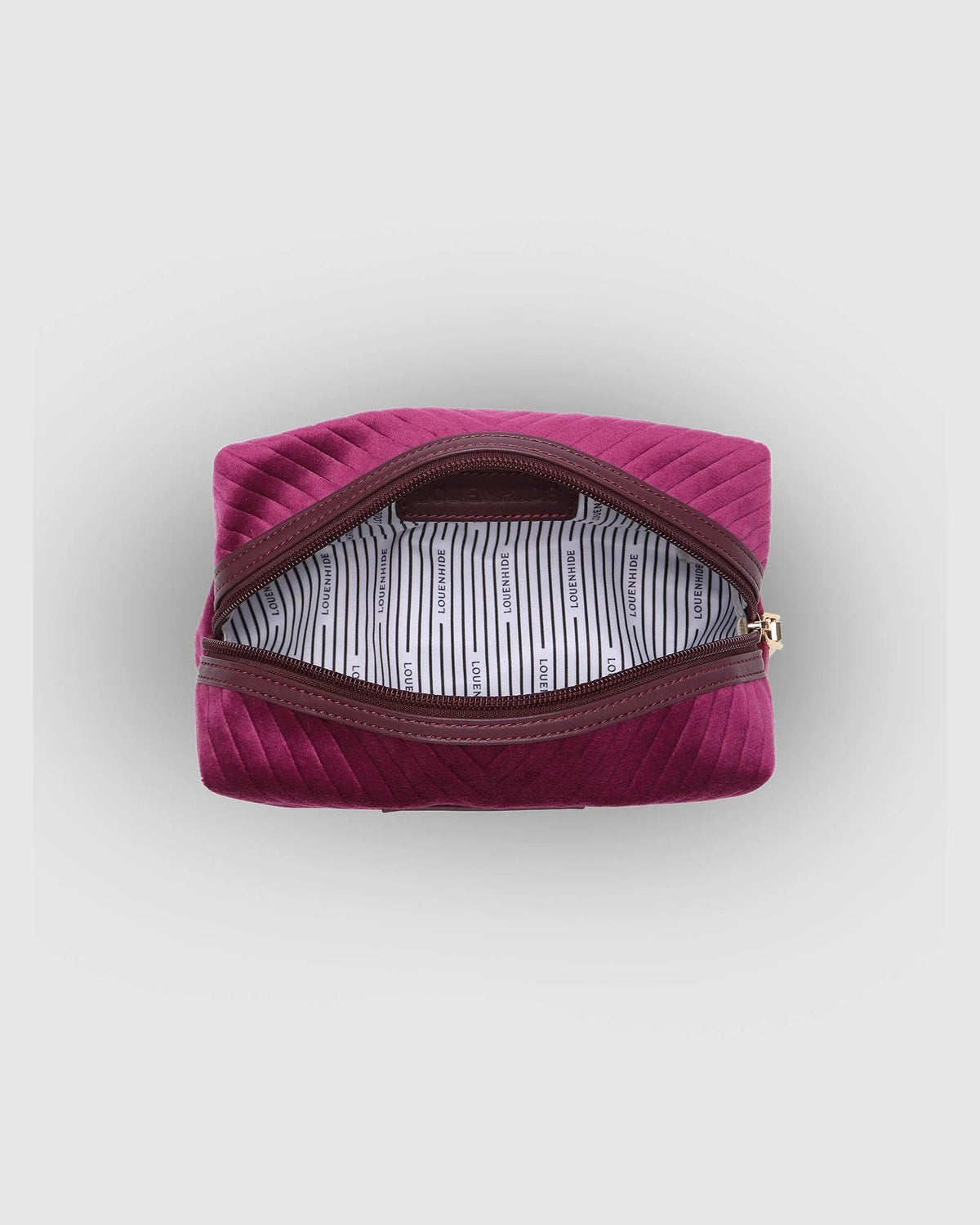 LOUENHIDE Mae Pouch - Velvet Shiraz toiletry bag - Zabecca Living