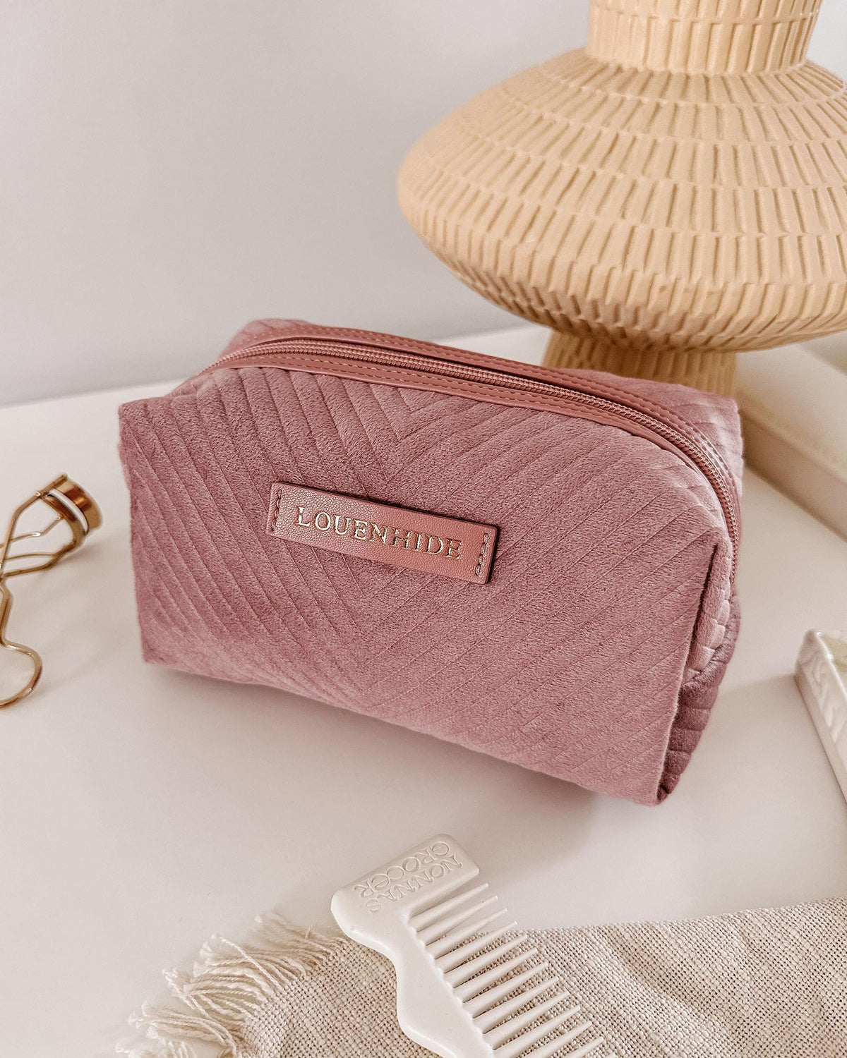 LOUENHIDE Mae Pouch - Velvet Spice toiletry bag - Zabecca Living