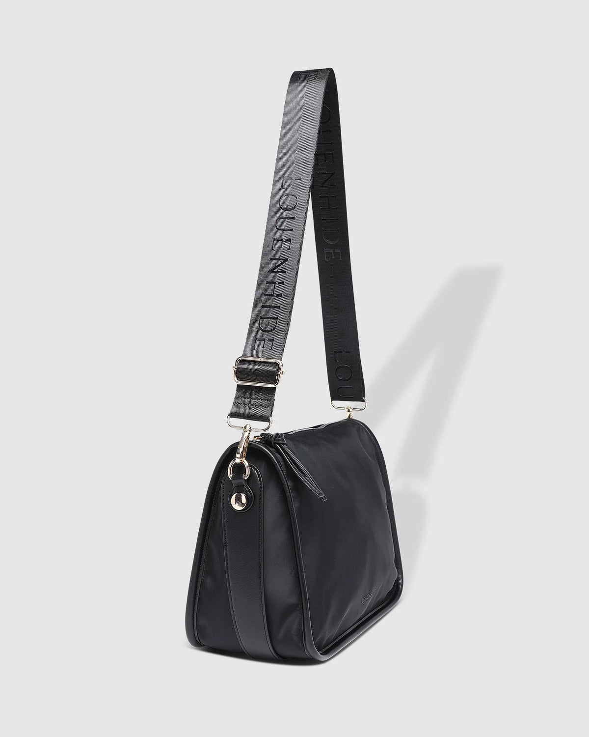 LOUENHIDE Milan Nylon Crossbody Bag - Black HANDBAG - Zabecca Living