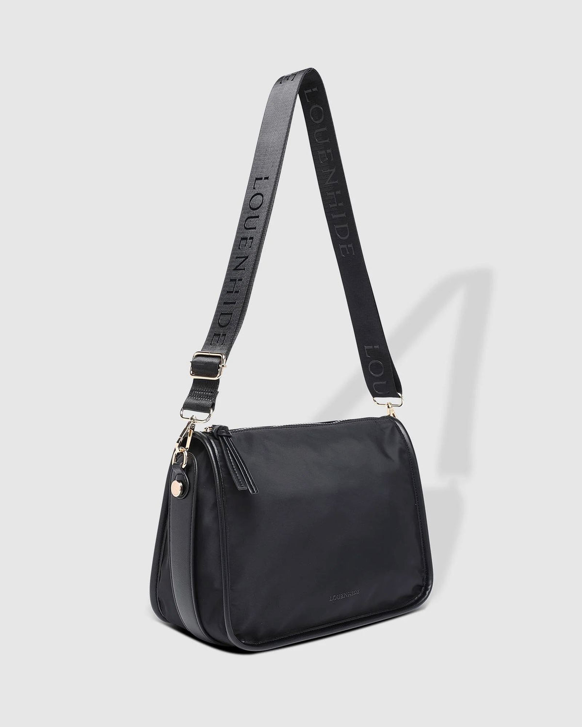 LOUENHIDE Milan Nylon Crossbody Bag - Black HANDBAG - Zabecca Living