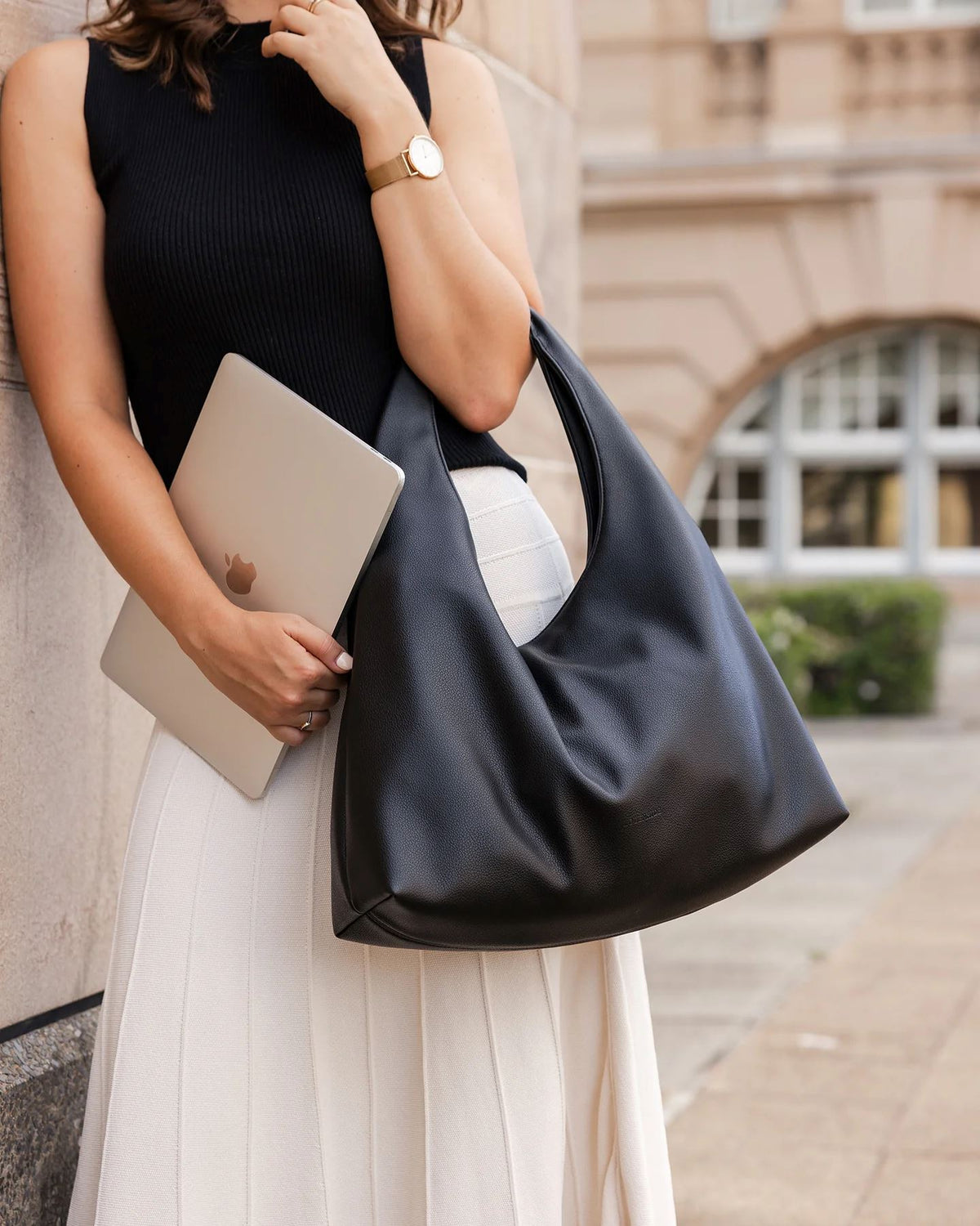 LOUENHIDE Monaco Shoulder Bag - Black HANDBAG - Zabecca Living