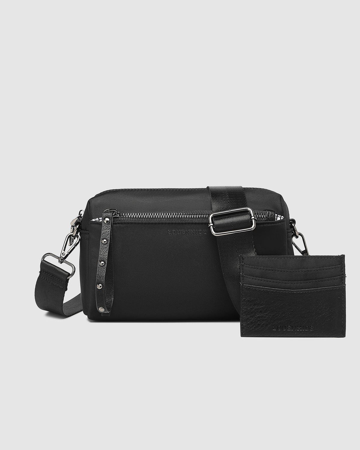 LOUENHIDE Rowie Nylon Crossbody Bag - Black HANDBAG - Zabecca Living