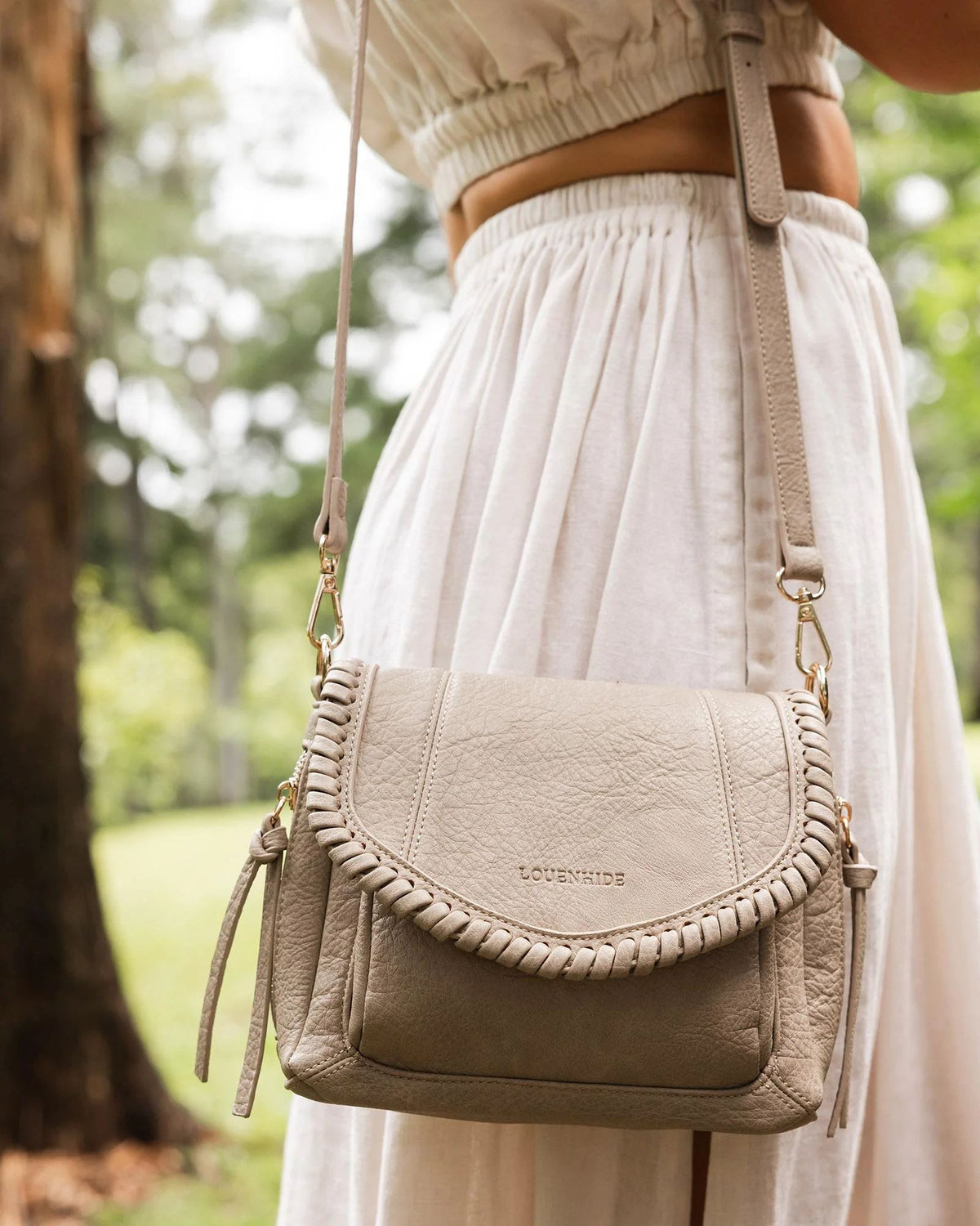 LOUENHIDE Shania Crossbody Bag - Stone HANDBAG - Zabecca Living