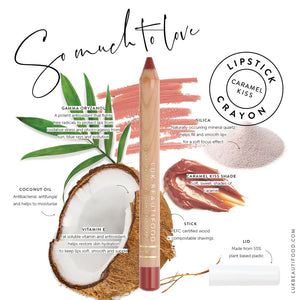 LÜK Natural Lipstick Crayon - Caramel Kiss LIPSTICK - Zabecca Living