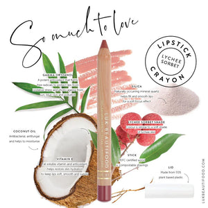 LÜK Natural Lipstick Crayon - Lychee Sorbet LIPSTICK - Zabecca Living