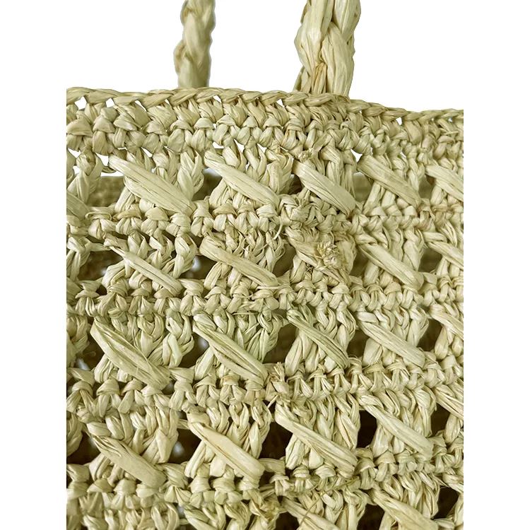 MADE IN MADA Tojo Bag - Natural Silver Beach Bag - Zabecca Living