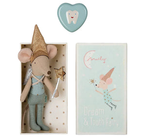 MAILEG Mouse Tooth Fairy Box - Blue KIDS (5+ Yrs) - Zabecca Living