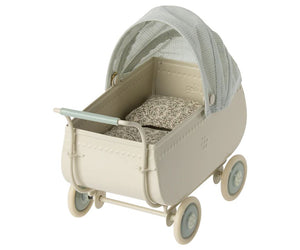 MAILEG Pram Micro - Blue KIDS (5+ Yrs) - Zabecca Living