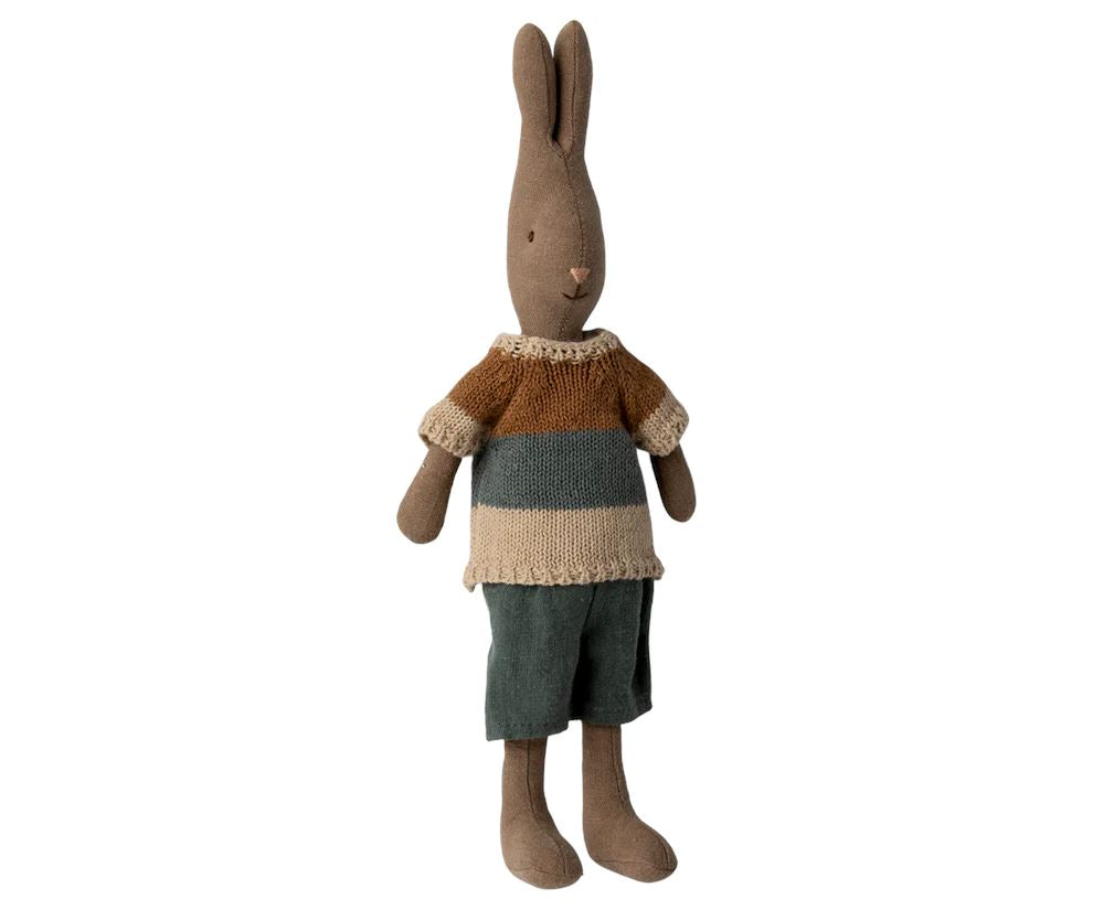 MAILEG Rabbit Size 2 - Brown Shirt &amp; Short KIDS (5+ Yrs) - Zabecca Living