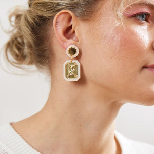 MARTHA JEAN Brilliant Drop Earrings - Gold Earrings - Zabecca Living