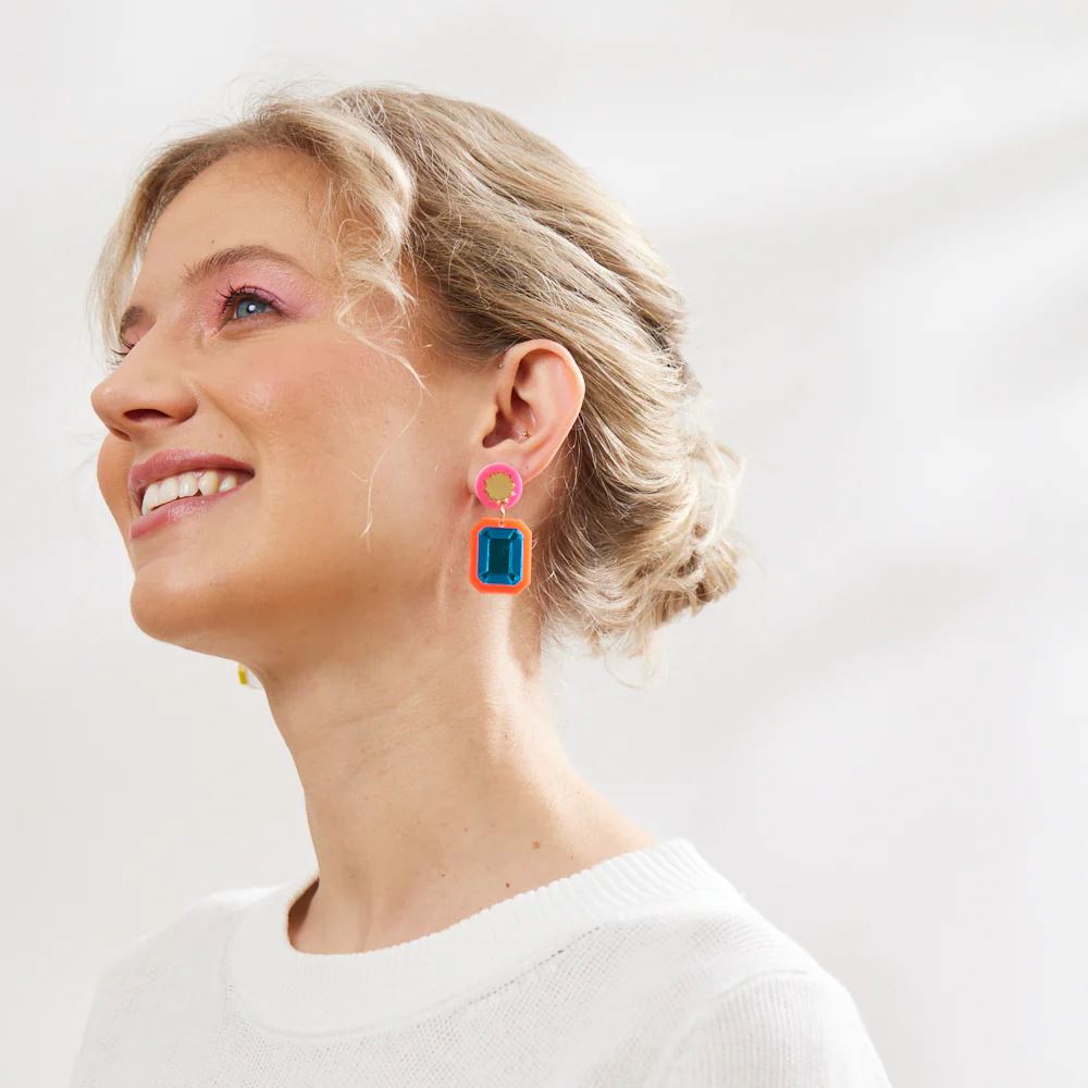 MARTHA JEAN Brilliant Drop Earrings - Rainbow Earrings - Zabecca Living