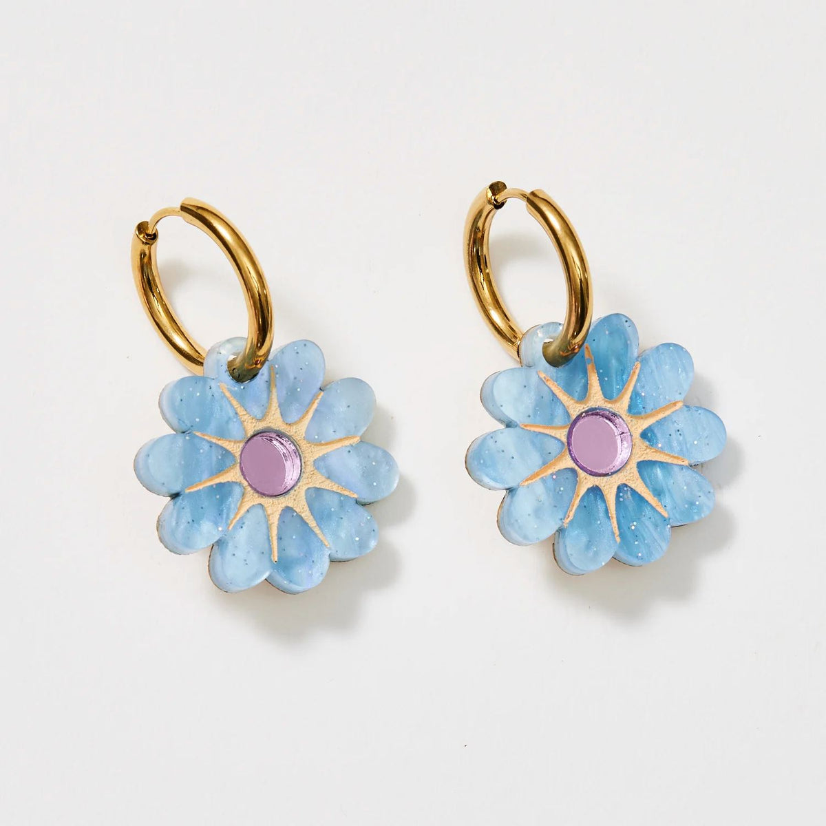 MARTHA JEAN Hattie Earrings - Blue / Lilac Earrings - Zabecca Living