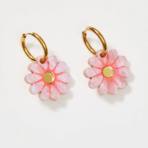 MARTHA JEAN Hattie Earrings - Pink / Gold Earrings - Zabecca Living