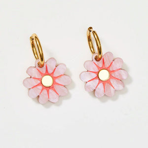 MARTHA JEAN Hattie Earrings - Pink / Gold Earrings - Zabecca Living