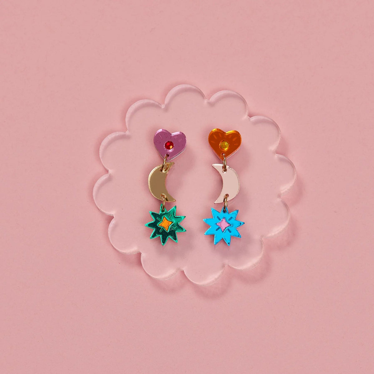 MARTHA JEAN Mia Earrings - Rainbow Earrings - Zabecca Living