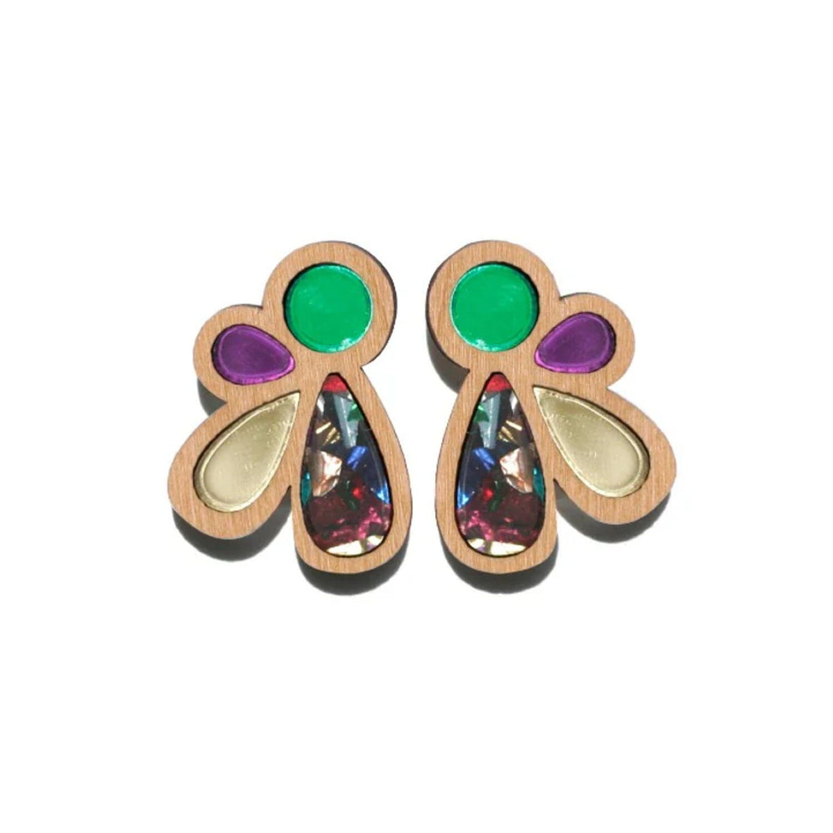 MARTHA JEAN Order Cluster Stud Earrings - Multi Earrings - Zabecca Living