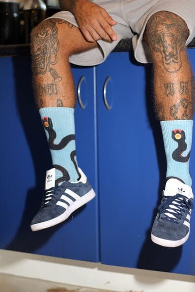 MENNIE Red Bellied Black Snake Socks Socks - Zabecca Living