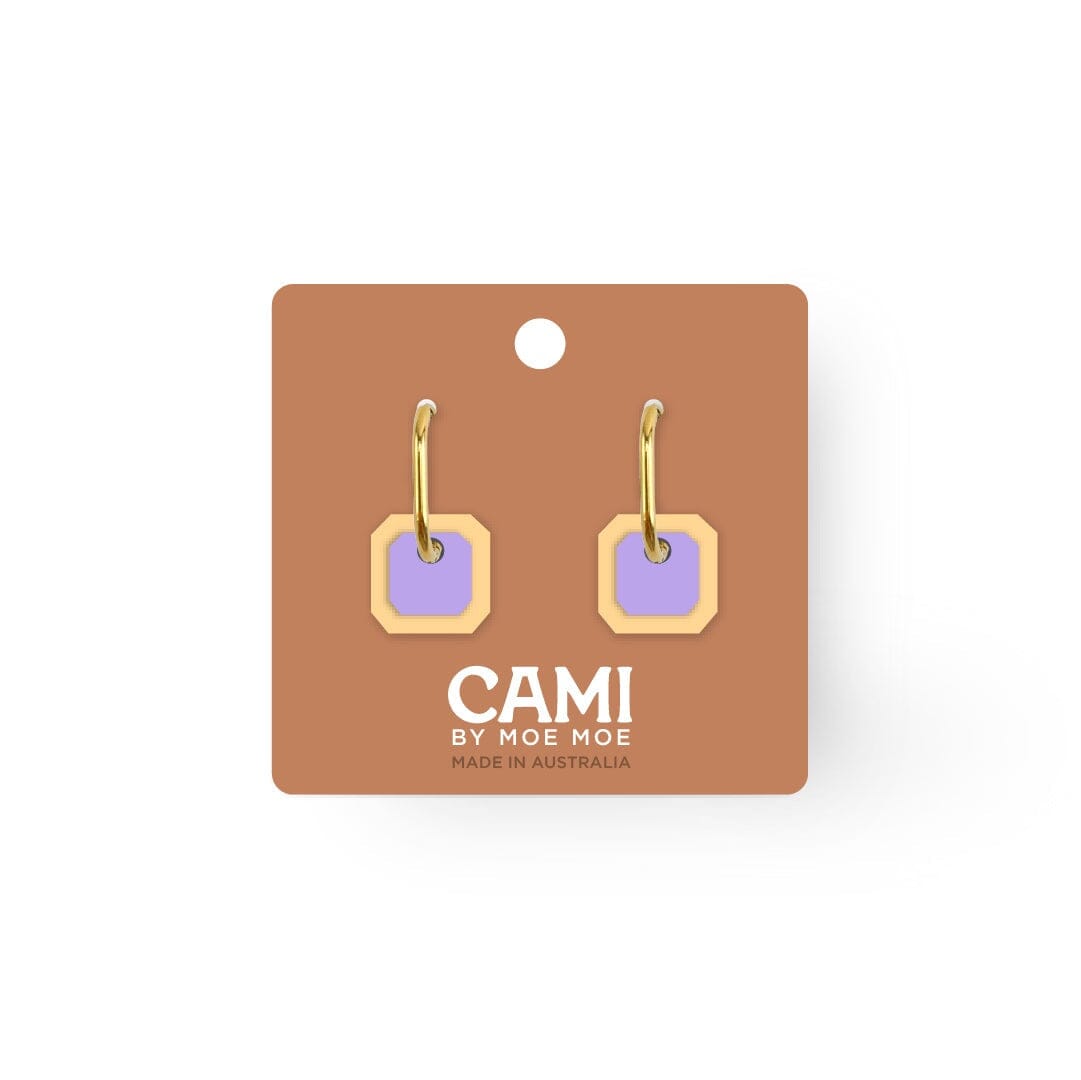 MOE MOE Cami Gem Earrings - Mellow/Mauve Earrings - Zabecca Living