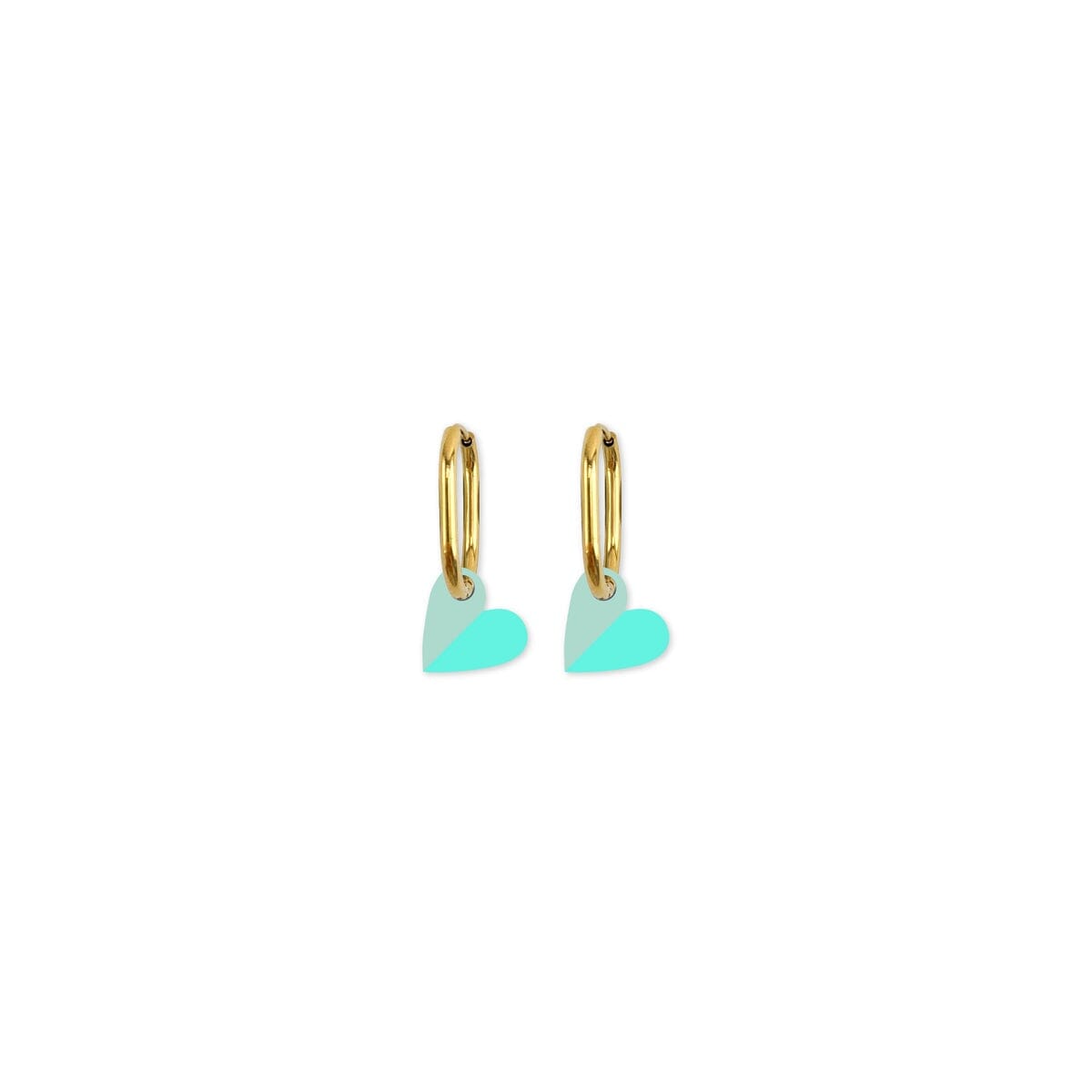 MOE MOE Cami Vovo Heart Earrings - Sea/Mint Earrings - Zabecca Living