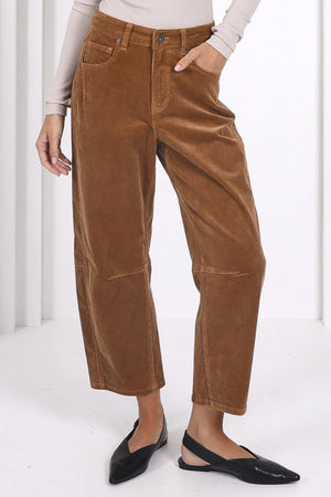 MONACO JEANS Toni Barrel Cord Jeans - Tan JEANS - Zabecca Living