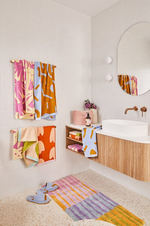 MOSEY ME Strokes Bath Runner BATHROOM - Zabecca Living
