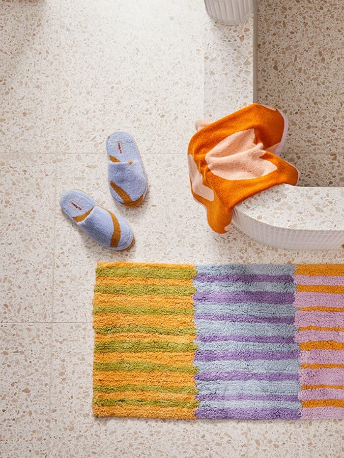 MOSEY ME Strokes Bath Runner BATHROOM - Zabecca Living