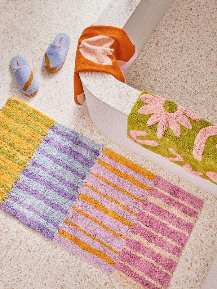 MOSEY ME Strokes Bath Runner BATHROOM - Zabecca Living