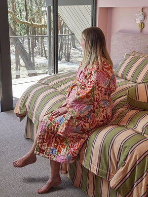 MOSEY ME Winter Garden Quilted Robe Sleepwear - Zabecca Living
