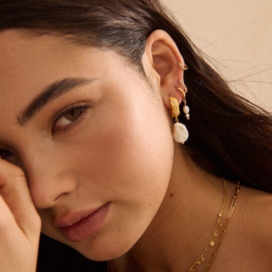 MURKANI Cosmic Love MEDIUM Earring with Pearl Earrings - Zabecca Living