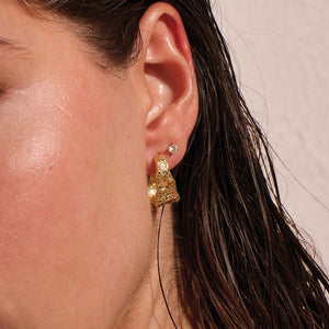 MURKANI Eterna Hoop Earrings - 18KT Yellow Gold Plate Earrings - Zabecca Living