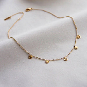 MURKANI Grace Disc Choker - 18KT Yellow Gold Plate Necklace - Zabecca Living