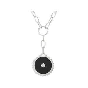 MURKANI Halcyon Equilibrium Drop Necklace - Sterling Silver Necklace - Zabecca Living