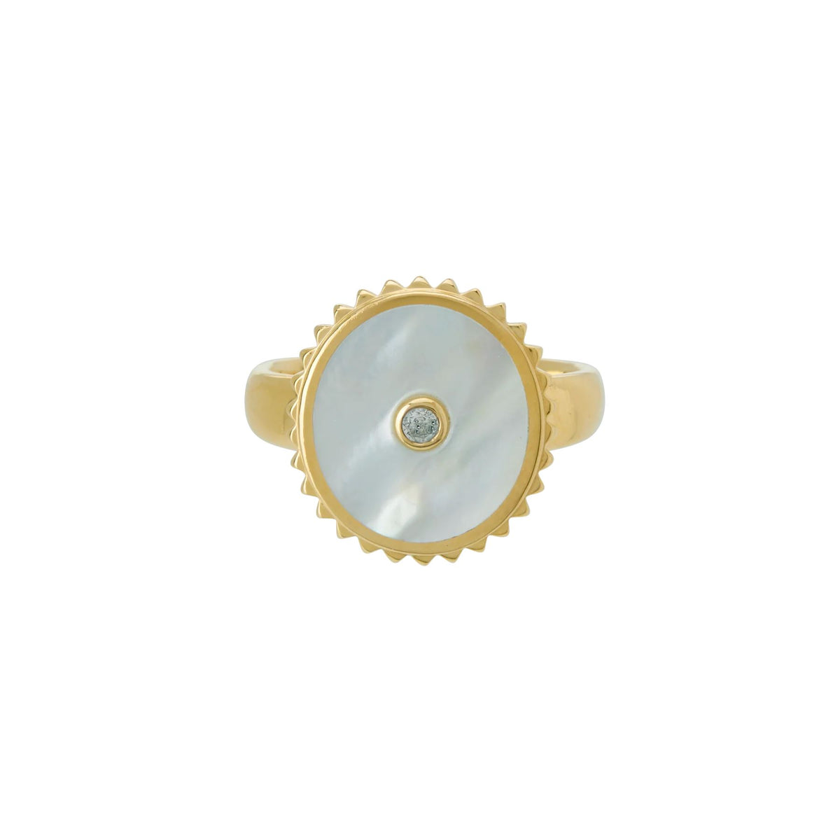 MURKANI Halcyon Shield Ring - 18KT Gold Plate Ring - Zabecca Living