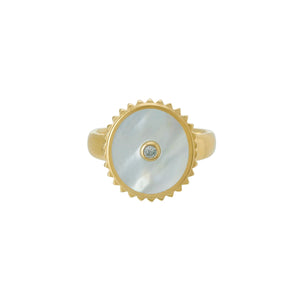 MURKANI Halcyon Shield Ring - 18KT Gold Plate Ring - Zabecca Living