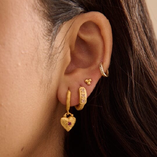 MURKANI Love You Small Heart Huggie Earrings Earrings - Zabecca Living