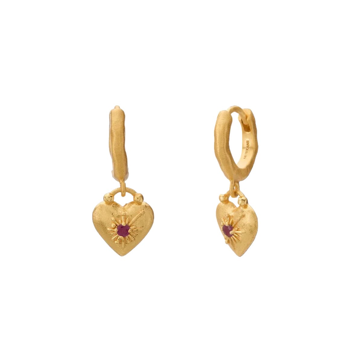 MURKANI Love You Small Heart Huggie Earrings Earrings - Zabecca Living