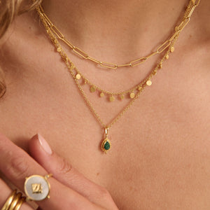 MURKANI May Emerald Birthstone Necklace Necklace - Zabecca Living
